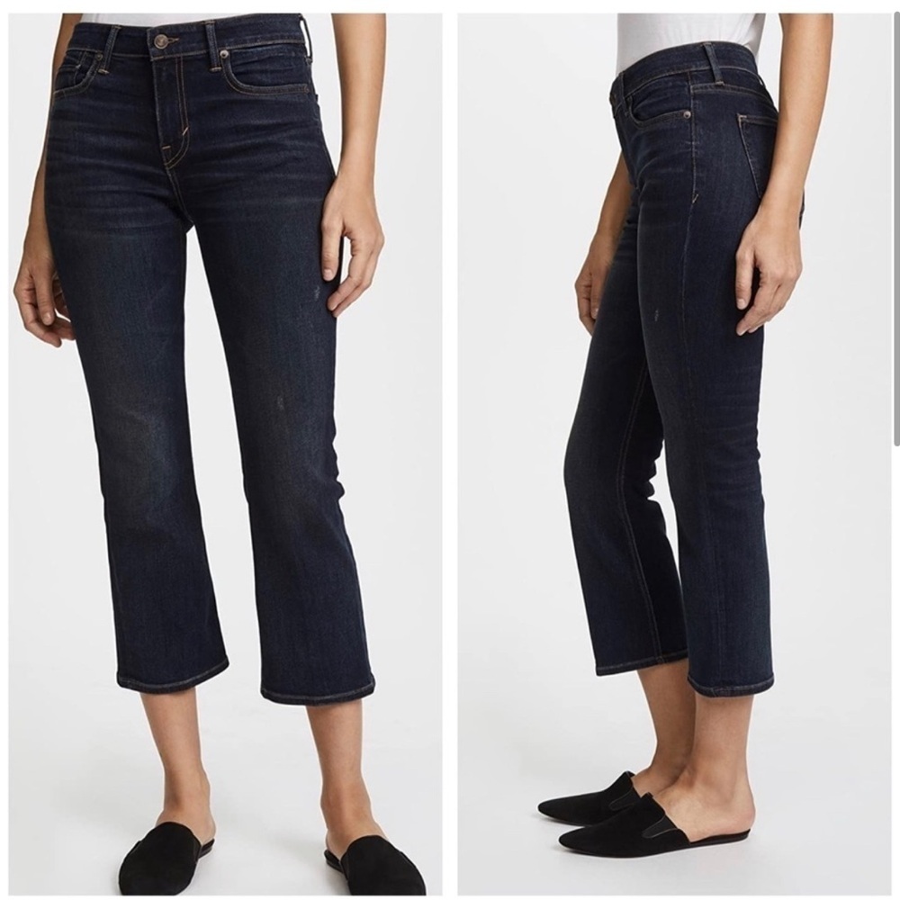 VINCE Women’s Crop Flare Jeans Dark Vintage Wash Size 25 Going Out Denim
